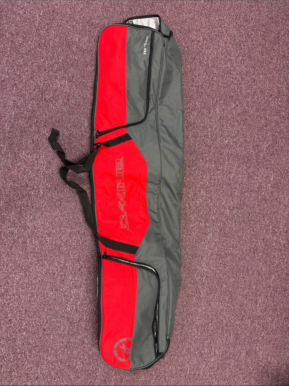 Dakine Red and Gray Travel Snowboard Bag
